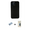 MARSİLYAN™- iPhone 13 Pro Max Kılıf Yadigar Yansıma Serisi - Siyah 6D Mat Seramik Hayalet Nano Ekran Koruyucu + Shine Kamera Lens Koruma Cam - MI