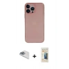 MARSİLYAN™- iPhone 13 Pro Max Kılıf Yadigar Yansıma Serisi - Siyah 6D Mat Seramik Hayalet Nano Ekran Koruyucu + Pers Alüminyum Kamera Lens - SABE