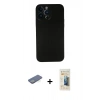 MARSİLYAN™- iPhone 13 Pro Max Kılıf Yadigar Yansıma Serisi - Siyah 6D Mat Seramik Hayalet Nano Ekran Koruyucu + Renkli Kamera Lens Koruma Cam - YL