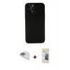 MARSİLYAN™- iPhone 13 Pro Max Kılıf Yadigar Yansıma Serisi - Siyah 6D Mat Seramik Hayalet Nano Ekran Koruyucu + Pers Alüminyum Kamera Lens - SABE