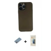 MARSİLYAN™- iPhone 13 Pro Max Kılıf Yadigar Yansıma Serisi - Siyah 6D Mat Seramik Hayalet Nano Ekran Koruyucu + Shine Kamera Lens Koruma Cam - GI