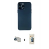 MARSİLYAN™- iPhone 13 Pro Max Kılıf Yadigar Yansıma Serisi - Siyah 6D Mat Seramik Hayalet Nano Ekran Koruyucu + Rainbow Kamera Lens Koruma Cam - MI