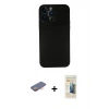 MARSİLYAN™- iPhone 13 Pro Max Kılıf Yadigar Yansıma Serisi - Siyah 6D Mat Seramik Hayalet Nano Ekran Koruyucu + Renkli Kamera Lens Koruma Cam - TU