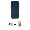 MARSİLYAN™- iPhone 13 Pro Max Kılıf Yadigar Yansıma Serisi - Siyah 6D Mat Seramik Hayalet Nano Ekran Koruyucu + Rainbow Kamera Lens Koruma Cam - KI