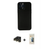 MARSİLYAN™- iPhone 13 Pro Max Kılıf Yadigar Yansıma Serisi - Siyah 6D Mat Seramik Hayalet Nano Ekran Koruyucu + Raze Metal Kamera Lens - GD