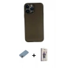 MARSİLYAN™- iPhone 13 Pro Max Kılıf Yadigar Yansıma Serisi - Siyah Bilvis 3D Cam Ekran Koruyucu + Shine Kamera Lens Koruma Cam - GI