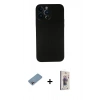 MARSİLYAN™- iPhone 13 Pro Max Kılıf Yadigar Yansıma Serisi - Siyah Bilvis 3D Cam Ekran Koruyucu + Shine Kamera Lens Koruma Cam - GI