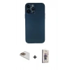MARSİLYAN™- iPhone 13 Pro Max Kılıf Yadigar Yansıma Serisi - Siyah Bilvis 3D Cam Ekran Koruyucu + Gold Pers Alüminyum Kamera Lens