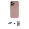 MARSİLYAN™- iPhone 13 Pro Max Kılıf Yadigar Yansıma Serisi - Siyah Bilvis 3D Cam Ekran Koruyucu + Renkli Kamera Lens Koruma Cam - MI