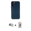 MARSİLYAN™- iPhone 13 Pro Max Kılıf Yadigar Yansıma Serisi - Siyah Bilvis 3D Cam Ekran Koruyucu + Rainbow Kamera Lens Koruma Cam - MI