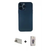 MARSİLYAN™- iPhone 13 Pro Max Kılıf Yadigar Yansıma Serisi - Siyah Bilvis 3D Cam Ekran Koruyucu + Rainbow Kamera Lens Koruma Cam - REGD
