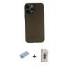 MARSİLYAN™- iPhone 13 Pro Max Kılıf Yadigar Yansıma Serisi - Siyah Bilvis 3D Cam Ekran Koruyucu + Shine Kamera Lens Koruma Cam - MI