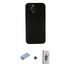 MARSİLYAN™- iPhone 13 Pro Max Kılıf Yadigar Yansıma Serisi - Siyah Bilvis 3D Cam Ekran Koruyucu + Shine Kamera Lens Koruma Cam - MI