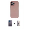 MARSİLYAN™- iPhone 13 Pro Max Kılıf Yadigar Yansıma Serisi - Siyah Bilvis 3D Mat Cam Ekran Koruyucu + Neon Fosforlu Kamera Lens - MI