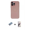 MARSİLYAN™- iPhone 13 Pro Max Kılıf Yadigar Yansıma Serisi - Siyah Bilvis 3D Mat Cam Ekran Koruyucu + Shine Kamera Lens Koruma Cam - PE