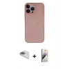 MARSİLYAN™- iPhone 13 Pro Max Kılıf Yadigar Yansıma Serisi - Siyah Bilvis 3D Mat Cam Ekran Koruyucu + Pers Alüminyum Kamera Lens - GD