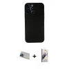 MARSİLYAN™- iPhone 13 Pro Max Kılıf Yadigar Yansıma Serisi - Siyah Bilvis 3D Mat Cam Ekran Koruyucu + Rainbow Kamera Lens Koruma Cam - MI