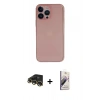 MARSİLYAN™- iPhone 13 Pro Max Kılıf Yadigar Yansıma Serisi - Siyah Bilvis 3D Mat Cam Ekran Koruyucu + Raze Metal Kamera Lens - GD