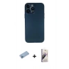 MARSİLYAN™- iPhone 13 Pro Max Kılıf Yadigar Yansıma Serisi - Siyah Bilvis 3D Mat Cam Ekran Koruyucu + Shine Kamera Lens Koruma Cam - MI