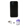 MARSİLYAN™- iPhone 13 Pro Max Kılıf Yadigar Yansıma Serisi - Siyah Bilvis 5in1 3D Magic Cam Ekran Koruyucu + Pers Alüminyum Kamera Lens - GD