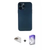 MARSİLYAN™- iPhone 13 Pro Max Kılıf Yadigar Yansıma Serisi - Siyah Bilvis 5in1 3D Magic Cam Ekran Koruyucu + Pers Alüminyum Kamera Lens - GD