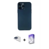 MARSİLYAN™- iPhone 13 Pro Max Kılıf Yadigar Yansıma Serisi - Siyah Bilvis 5in1 3D Magic Cam Ekran Koruyucu + Pers Alüminyum Kamera Lens - LT