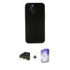 MARSİLYAN™- iPhone 13 Pro Max Kılıf Yadigar Yansıma Serisi - Siyah Bilvis 5in1 3D Magic Cam Ekran Koruyucu + Raze Metal Kamera Lens - GD