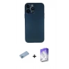 MARSİLYAN™- iPhone 13 Pro Max Kılıf Yadigar Yansıma Serisi - Siyah Bilvis 5in1 3D Magic Cam Ekran Koruyucu + Shine Kamera Lens Koruma Cam - MI