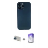 MARSİLYAN™- iPhone 13 Pro Max Kılıf Yadigar Yansıma Serisi - Siyah Bilvis 5in1 3D Magic Cam Ekran Koruyucu + Rainbow Kamera Lens Koruma Cam - MI
