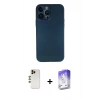 MARSİLYAN™- iPhone 13 Pro Max Kılıf Yadigar Yansıma Serisi - Siyah Bilvis 5in1 3D Magic Cam Ekran Koruyucu + Gold Shine Kamera Lens