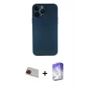 MARSİLYAN™- iPhone 13 Pro Max Kılıf Yadigar Yansıma Serisi - Siyah Bilvis 5in1 3D Magic Cam Ekran Koruyucu + Rainbow Kamera Lens Koruma Cam - KI