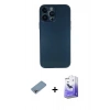 MARSİLYAN™- iPhone 13 Pro Max Kılıf Yadigar Yansıma Serisi - Siyah Bilvis 5in1 5D Magic Hayalet Cam Ekran Koruyucu + Shine Kamera Lens Koruma Cam - GI