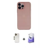 MARSİLYAN™- iPhone 13 Pro Max Kılıf Yadigar Yansıma Serisi - Siyah Bilvis 5in1 5D Magic Hayalet Cam Ekran Koruyucu + Shine Kamera Lens - GD