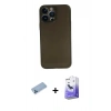 MARSİLYAN™- iPhone 13 Pro Max Kılıf Yadigar Yansıma Serisi - Siyah Bilvis 5in1 5D Magic Hayalet Cam Ekran Koruyucu + Shine Kamera Lens Koruma Cam - MI