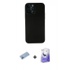MARSİLYAN™- iPhone 13 Pro Max Kılıf Yadigar Yansıma Serisi - Siyah Bilvis 5in1 5D Magic Hayalet Cam Ekran Koruyucu + Shine Kamera Lens Koruma Cam - MI
