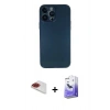 MARSİLYAN™- iPhone 13 Pro Max Kılıf Yadigar Yansıma Serisi - Siyah Bilvis 5in1 5D Magic Hayalet Cam Ekran Koruyucu + Pers Alüminyum Kamera Lens - KI
