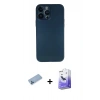 MARSİLYAN™- iPhone 13 Pro Max Kılıf Yadigar Yansıma Serisi - Siyah Bilvis 5in1 5D Magic Hayalet Cam Ekran Koruyucu + Shine Kamera Lens Koruma Cam - MI