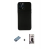 MARSİLYAN™- iPhone 13 Pro Max Kılıf Yadigar Yansıma Serisi - Siyah Bilvis Hayalet Cam Ekran Koruyucu + Shine Kamera Lens Koruma Cam - GI