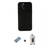 MARSİLYAN™- iPhone 13 Pro Max Kılıf Yadigar Yansıma Serisi - Siyah Bilvis Hayalet Cam Ekran Koruyucu + Shine Kamera Lens Koruma Cam - GI