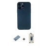 MARSİLYAN™- iPhone 13 Pro Max Kılıf Yadigar Yansıma Serisi - Siyah Bilvis Hayalet Cam Ekran Koruyucu + Shine Kamera Lens Koruma Cam - GI