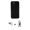 MARSİLYAN™- iPhone 13 Pro Max Kılıf Yadigar Yansıma Serisi - Siyah Bilvis Hayalet Cam Ekran Koruyucu + Pers Alüminyum Kamera Lens - GI