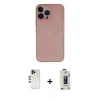 MARSİLYAN™- iPhone 13 Pro Max Kılıf Yadigar Yansıma Serisi - Siyah Bilvis Hayalet Cam Ekran Koruyucu + Shine Kamera Lens - GD