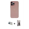 MARSİLYAN™- iPhone 13 Pro Max Kılıf Yadigar Yansıma Serisi - Siyah Bilvis Hayalet Cam Ekran Koruyucu + Rainbow Kamera Lens Koruma Cam - MI