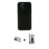 MARSİLYAN™- iPhone 13 Pro Max Kılıf Yadigar Yansıma Serisi - Siyah Bilvis Hayalet Cam Ekran Koruyucu + Rainbow Kamera Lens Koruma Cam - MI