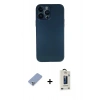 MARSİLYAN™- iPhone 13 Pro Max Kılıf Yadigar Yansıma Serisi - Siyah Bilvis Hayalet Cam Ekran Koruyucu + Metal Kamera Lens Koruma Cam - KUYL