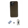MARSİLYAN™- iPhone 13 Pro Max Kılıf Yadigar Yansıma Serisi - Siyah Bilvis Hayalet Cam Ekran Koruyucu + Metal Kamera Lens Koruma Cam - KUYL