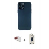 MARSİLYAN™- iPhone 13 Pro Max Kılıf Yadigar Yansıma Serisi - Siyah Bilvis Hayalet Cam Ekran Koruyucu + Pers Alüminyum Kamera Lens - KI