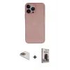 MARSİLYAN™- iPhone 13 Pro Max Kılıf Yadigar Yansıma Serisi - Siyah Bilvis Hayalet Cam Ekran Koruyucu + Pers Alüminyum Kamera Lens - GD
