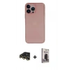 MARSİLYAN™- iPhone 13 Pro Max Kılıf Yadigar Yansıma Serisi - Siyah Bilvis Hayalet Cam Ekran Koruyucu + Raze Metal Kamera Lens - GD