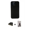 MARSİLYAN™- iPhone 13 Pro Max Kılıf Yadigar Yansıma Serisi - Siyah Bilvis Hayalet Cam Ekran Koruyucu + Raze Metal Kamera Lens - GD